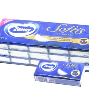 Zewa Softis Original, 15 χαρτομάντιλα 4 στρώσεων, 15 συσκευασίες