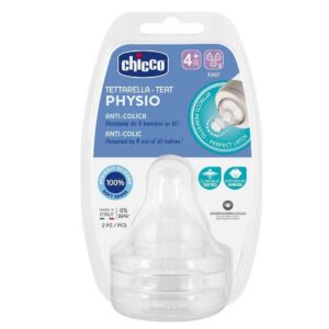Chicco Physio Θηλές από Σιλικόνη Γρήγορης Ροής για 4+ μηνών 2τμχ