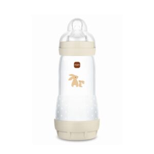 Mam Easy Start Anti-Colic Πλαστικό Μπιμπερό με Θηλή Σιλικόνης 4+ μηνών Μπεζ 320ml (356SU1c)
