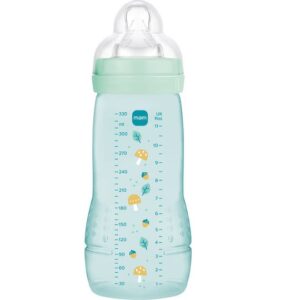 Mam Easy Active Πλαστικό Μπιμπερό Θηλή Σιλικόνης 4+m Γαλάζιο, 330ml (361SBc)