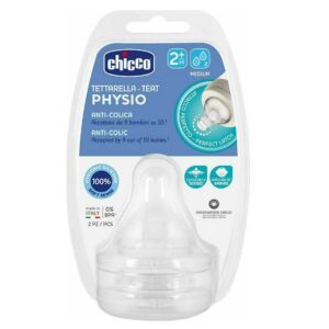Chicco Physio Θηλές από Σιλικόνη Μέτριας Ροής για 2+ μηνών 2τμχ
