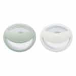 Nuk MommyFeel Πιπίλα Σιλικόνης 0-9m Βεραμάν & Μπεζ, 2τεμ
