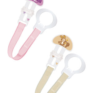 Mam Clip Set Κορδέλες Στήριξης Πιπίλας Χ2 I Love Mummy & Daddy 0+ Μηνών Κορίτσι (312G)