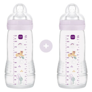MAM Easy Active Baby Bottle Σετ Πλαστικά Μπιμπερό Κορίτσι Ροζ 4+ μηνών, 330ml (365SGc)