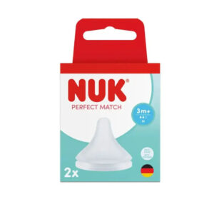 Nuk Perfect Match Θηλή Μαλακής Σιλικόνης Μικρής Οπής 3m+, 2τμχ