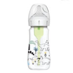Dr.Brown's Options+ Anti-Colic 0m+ Μπιμπερό Πλαστικό Φαρδύς Λαιμός Δεινόσαυροι 270ml