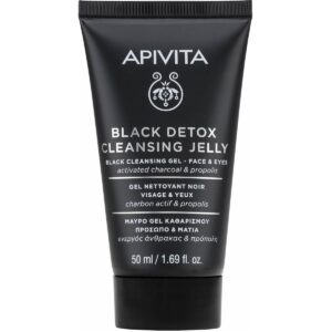 Apivita Detox Gel Καθαρισμού για Πρόσωπο και Μάτια με Ενεργό Άνθρακα και Πρόπολη TRAVEL 50ml