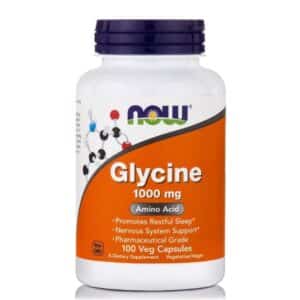 Now Foods Glycine 1000mg Συμπλήρωμα Γλυκίνης 100 Κάψουλες