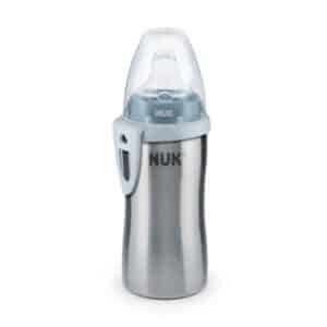 Nuk Active Cup Εκπαιδευτικό Μπιμπερό Ανοξείδωτο Σιελ 12m+ 230ml