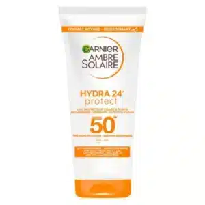 Garnier Ambre Solaire Hydra 24H protect sun milk SPF 50+ face & body 50ml