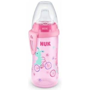 Nuk First Choice Active Cup Εκπαιδευτικό Μπιμπερό Σιλικόνης Ροζ για 12m+ 300ml