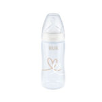 Nuk First Choice+ Πλαστικό Μπιμπερό με Θηλή Σιλικόνης & Ένδειξη Θερμοκρασίας 6-18m Καρδίες, 300ml