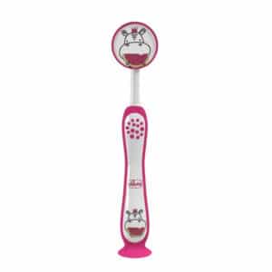 Chicco Παιδική Οδοντόβουρτσα Ροζ Hippo 3-6 ετών, 1 τεμάχιο