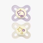 Mam Original Start 2-6m Πιπίλα Σιλικόνης Μωβ - Μπεζ 2 Τεμάχια [124SGc]