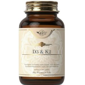 Sky Premium Life Vitamin D3 & K2 Βιταμίνη για Ανοσοποιητικό 60 ταμπλέτες