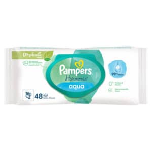 Pampers Harmonie Aqua Baby Wipes Μωρομάντηλα 48 τεμάχια