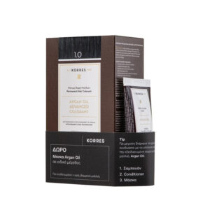 Korres Promo Argan Oil Advanced Colorant 1.0 Βαφή Μαλλιών Μαύρο 50ml & Μάσκα Argan Oil 40ml