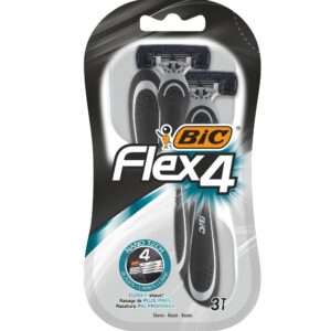 Bic Flex4 Ξυραφάκια μιας Χρήσης με 4 Λεπίδες & Λιπαντική Ταινία 3τμχ