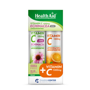 Health Aid Promo Βιταμίνη C 1000mg Echinacea Ψευδάργυρος & Βιταμίνη C 1000mg, 20+20 αναβράζοντα δισκία