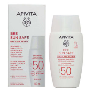 Apivita Bee Sun Safe Daily Age Λεπτόρρευστη Κρέμα Προσώπου Dry Touch Κατά των Πανάδων & των Ρυτίδων με SPF50, 50ml