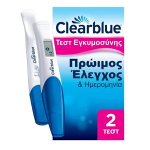 Clearblue Τεστ Εγκυμοσύνης Ψηφιακό & Τεστ Εγκυμοσύνης Πρώιμη Ανίχνευση 2 Τεμάχια