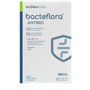 Bacteflora Antibio για την Προστασία του Εντερικού Μικροβιώματος, 10 Κάψουλες