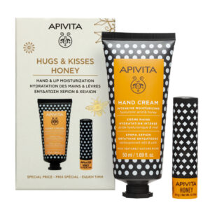 Apivita Hugs & Kisses Honey PROMO με Κρέμα Χεριών Εντατικής Ενυδάτωση, 50ml & Lip Care με Μέλι, 4.4gr