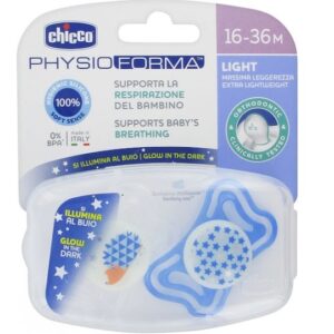 Chicco PhysioForma Light Πιπίλες Σιλικόνης Νυκτός για 16-36 μηνών 2τμχ