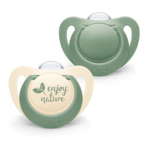 Nuk for Nature Πιπίλες Σιλικόνης για 18-36 Μηνών Πράσινο-Μπεζ, 2 τμχ
