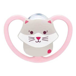 NUK Perfect Match Air - Space, Πιπίλα Σιλικόνης Pink Cat 6-18m 1τεμ