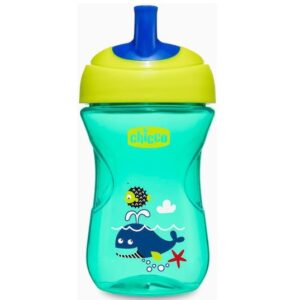 Chicco Advanced Cup Easy Drinking Εκπαιδευτικό Μπιμπερό Πλαστικό Green για 12m+ 266ml