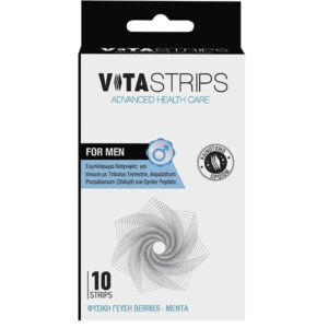 VitaStrips For Men για Τόνωση του Οργανισμού με Γεύση Berries-Μέντα 10 Strips