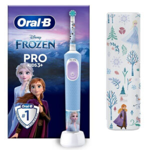 Oral-B Frozen II με Θήκη Ταξιδίου Ηλεκτρική Οδοντόβουρτσα για 3+ Χρονών 258817 Γαλάζια-Λιλά