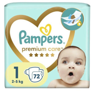Pampers Premium Care Newborn Πάνα Μέγεθος 1 (2kg - 5kg), 72 Πάνες