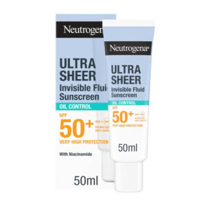NEUTROGENA Ultra Sheer Invisible Fluid Sunscreen Oil Control SPF50+ Αντηλιακό Γαλάκτωμα Προσώπου Για Λιπαρές Επιδερμίδες 50ml