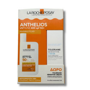 La Roche-Posay PROMO Anthelios UVMune 400 Invisible Fluid SPF50+ 50ml & Δώρο Toleriane Sensitive Cream 15ml