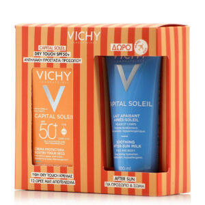 Vichy PROMO Capital Soleil Dry Touch SPF50+ Αντηλιακή Κρέμα Προσώπου για Ματ Αποτέλεσμα 50ml με ΔΩΡΟ After Sun για Πρόσωπο & Σώμα 100ml