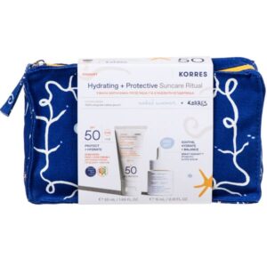 Korres Yoghurt Hydrating + Protective Suncare Ritual Σετ με Αντηλιακό Προσώπου, Serum & Νεσεσέρ SPF50 3τμχ
