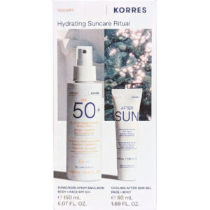 ΚORRES Promo Γιαούρτι Αντηλιακό Γαλάκτωμα Spray Σώματος + Προσώπου SPF50 150ml & Γιαούρτι Aftersun Gel 50ml
