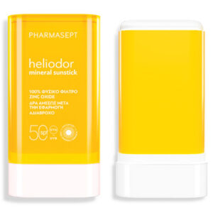 Pharmasept Heliodor Mineral Sunstick SPF50 Mineral αντηλιακό για πρόσωπο, σώμα και ευαίσθητα σημεία 25g