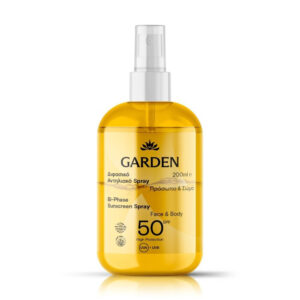 Garden Bi-Phase Διφασικό Αντηλιακό Σπρέι Προσώπου και Σώματος Διφασικό SPF50, 200ml