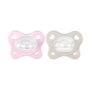 Chicco Πιπίλα Όλο Σιλικόνη Physio Dual Soft Ροζ 2-6m 2τεμ