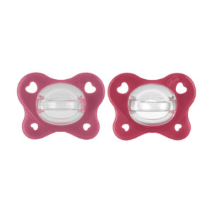 Chicco Πιπίλα Όλο Σιλικόνη Physio Dual Soft Ροζ 16-36m 2τεμ