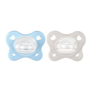 Chicco Πιπίλα Όλο Σιλικόνη Physio Dual Soft Σιέλ 2-6m 2τεμ