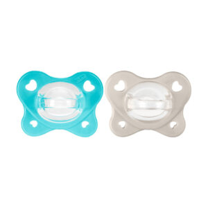 Chicco Πιπίλα Όλο Σιλικόνη Physio Dual Soft Σιέλ 6 -16m 2τεμ