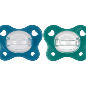 Chicco Πιπίλα Όλο Σιλικόνη Physio Dual Soft Σιελ 16-36m 2τεμ