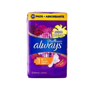 ALWAYS Ultra Platinum Normal Σερβιέτες Με Φτερά Νο 1, 30 Τεμάχια