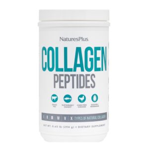 Nature’s Plus Collagen Peptides 294gr σκόνη με πεπτίδια κολλαγόνου για υποστήριξη επιδερμίδας και καθημερινής ευεξίας