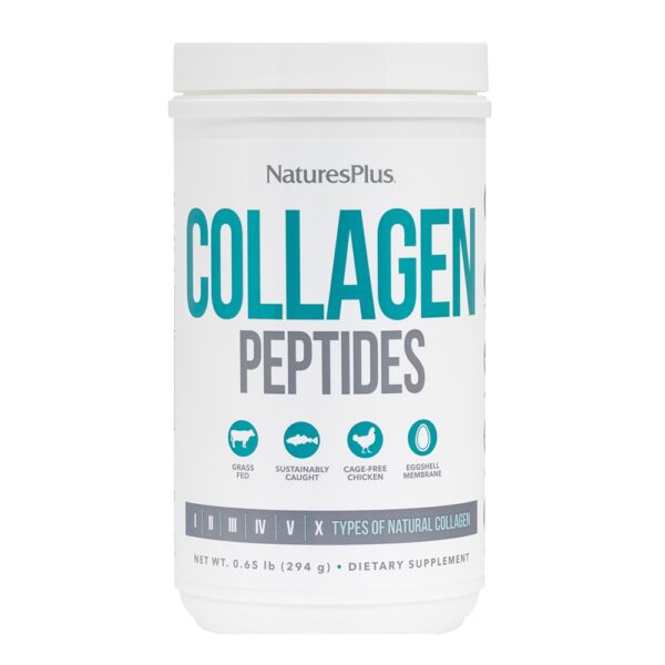 Nature’s Plus Collagen Peptides 294gr σκόνη με πεπτίδια κολλαγόνου για υποστήριξη επιδερμίδας και καθημερινής ευεξίας