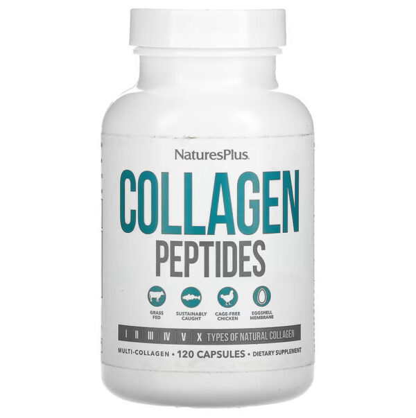 Nature’s Plus Collagen Peptides με υαλουρονικό οξύ 120 κάψουλες για υποστήριξη επιδερμίδας και καθημερινής ομορφιάς